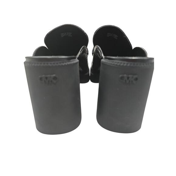 Michael Kors Black Patent Leather Platform Mules - Picture 5 of 6